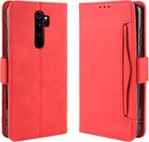 Voor Xiaomi Redmi Note 8 Pro Wallet Style Skin Feel Calf Pattern Leather Case, met aparte kaartsleuf (rood)