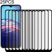 Voor Motorola Moto E (2020) 25 PCs Volledige lijm Volledig scherm gehard glasfilm (zwart)