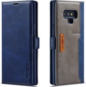 Voor Galaxy Note 9 LC.IMEEKE LC-001-serie PU + TPU kleuraanpassing frosted horizontale flip lederen tas met houder en kaartsleuf (blauw)