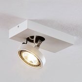 Arcchio - LED plafondlamp - 1licht - aluminium, metaal - H: 16.6 cm - G53 - wit - Inclusief lichtbron