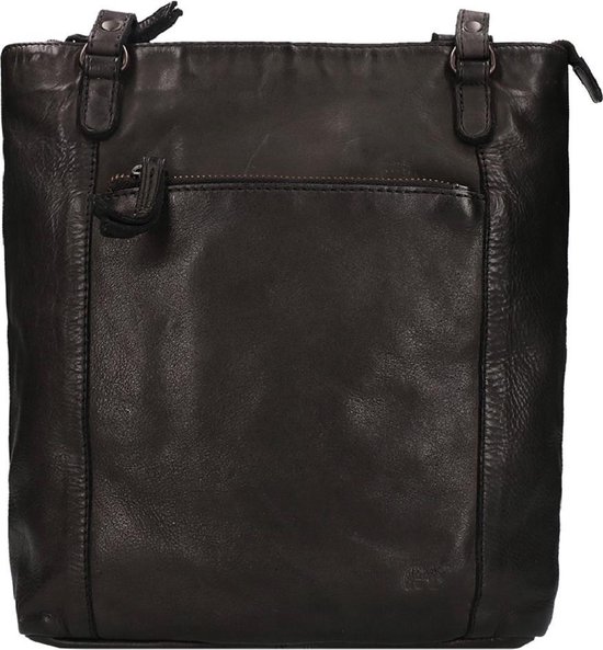 Sac à bandoulière / sac à dos en cuir Sandy Bear Design - Zwart