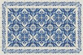 4 X Placemats Hollands Delftblauw Tegels - Placemat Holland - Hoogwaardig kwaliteit - Nostalgisch Look - Anti slip - 28,5x43,5CM