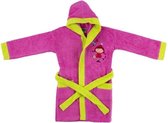 Interbaby Badjas Junior Katoen Fuchsia/groen Maat 50/92