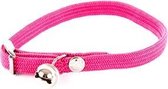 Halsband kat elastisch nylon roze - 30x1 cm - 1 stuks