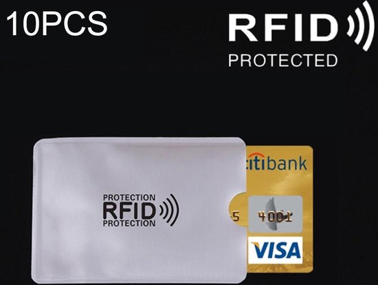 10 pièces feuille d'aluminium RFID bloquant la carte de crédit ID étui pour  carte... | bol.com