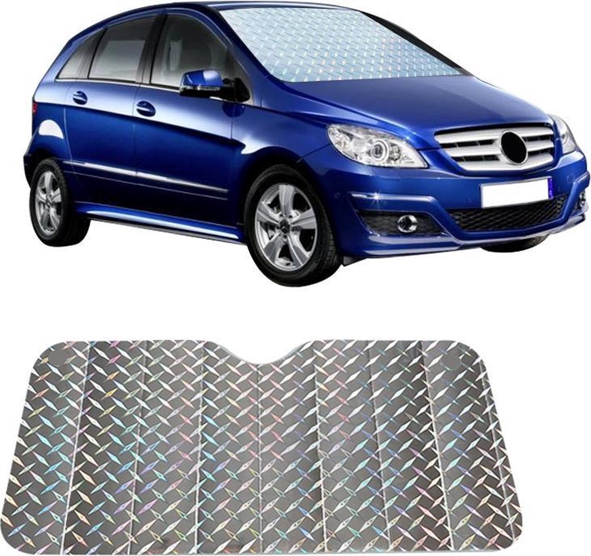 Zonnescherm Hatchback Auto Windscherm Visor Cover Block Voorruit Zonnescherm UV Protect, Afmetingen: 130 x 60cm - Merkloos