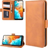 Wallet Stand Leather Cell Phone Case voor Huawei Y6 Pro 2019, met portemonnee en houder en kaartsleuven (geel)