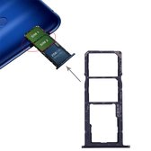 SIM-kaartvak + Micro SD-kaart Lade voor Huawei Honor 8C (blauw)