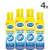 Scholl Voetdeodorant - Fresh Step Schoenenspray - 150ml x4