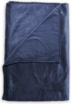 Heerlijk Zachte Fleece Plaid Indigo Blauw | 140x200 | Soepel En Comfortabel | Ook Te Gebruiken Als Sprei/Deken