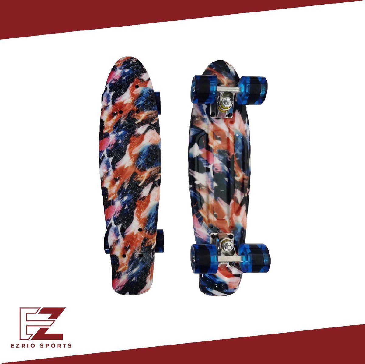 Penny Board voor Meisjes en Jongens – Skateboard – Longboard – Verf Print – 22 inch