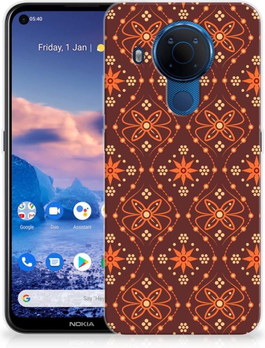Nokia 5.4 TPU bumper Batik Brown