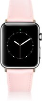 Geschikt voor Apple Watch Bandje - Nude Roze Leer - 38/40/41mm - Space Grey Connectors - Oblac®