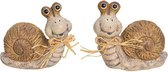 Slakken Duo - paasdecoratie - beelden gemaakt van klei
