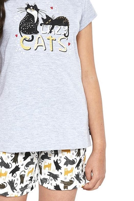 Chemise de Nuit Cornette en Coton Filles | Pantalon court à manches courtes | Pyjamas Filles | Filles Pyjama short | Cats 787/87 788/87 110/116