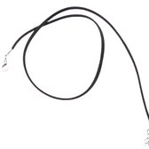 ketting- Basic- 45 cm- Zwart- Suede-Dames- Heren- Sieraden maken- Charme Bijoux