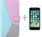 Leren Bookcase voor Apple iPhone 8 | iPhone 7 | iPhone SE 2020 | PU leren Telefoonhoesje | Portemonnee +1x screenprotector