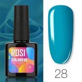 ROSI Gelpolish - Gel nagellak - Gellak - UV & LED - Blauw 028 Wonderful Blue