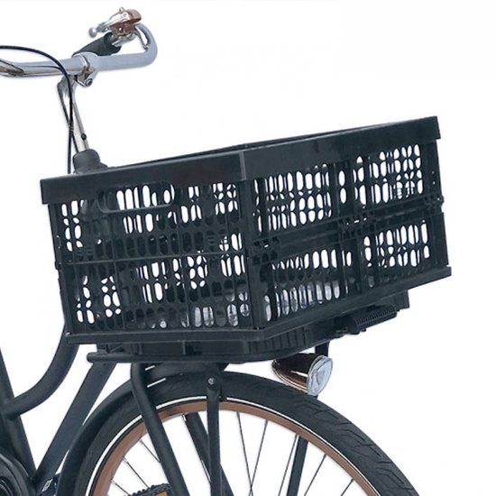 Plates 4 Bikes opvouwbaar fietskrat afneembaar zwart click slide en go multifunctionele  bevestigingsplaat 32 liter
