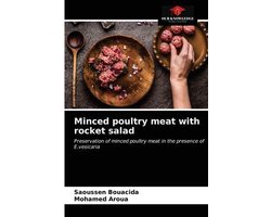 Minced poultry meat with rocket salad
