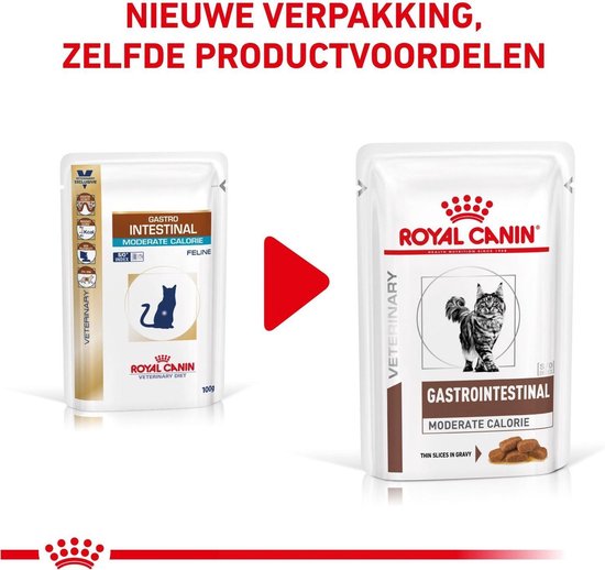 Bol Com Royal Canin Gastro Intestinal Moderate Calorie Kattenvoer 12 X 100 G