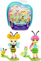 Enchantimals Bug Buddies - Cay Caterpillar - Beetrice Bee - Speelfiguren - 5 cm