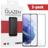 2-pack BMAX geschikt voor Samsung Galaxy S21 Screenprotector / Full Cover gehard glas / Beschermglas / Tempered Glass / Glasplaatje - Zwart