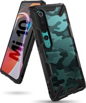 Ringke Fusion X Design Backcover Xiaomi Mi 10 (Pro) hoesje - Camo Zwart