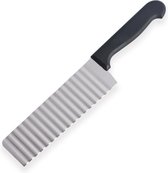 Aardappel mes – Golvend mes – Kartelmes – Frietsnijder – Patat mes – Dunschiller – Roest vrij staal – Wave-vormige snijden – 24,8 cm