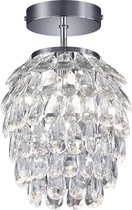 LED Plafondlamp - Plafondverlichting - Nitron Pret - E14 Fitting - Rond - Glans Chroom - Aluminium