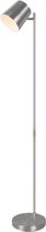 LED Vloerlamp - Nitron Blade - 4W - Warm Wit 3000K - Dimbaar - Rond - Mat Nikkel - Aluminium