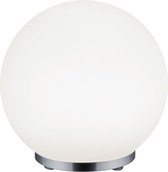 LED Tafellamp - Nitron Geron - 5W - Aanpasbare Kleur - Dimbaar - Rond - Mat Chroom - Kunststof