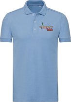 FitProWear Rasta Slim-Fit Polo Heren - Lichtblauw - Maat XXL/2XL - Poloshirt - Sportpolo - Slim Fit Polo - Slim-Fit Poloshirt - T-Shirt - Katoen polo - Polo -  Getailleerde polo he