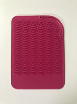Hittemat - Hittebestendige mat - Siliconen mat - Mat voor krultang/stijltang/föhn - Anti-slip - Kappers benodigdheden - Oprolbare mat - Verkrijgbaar in 5 kleuren - Roze