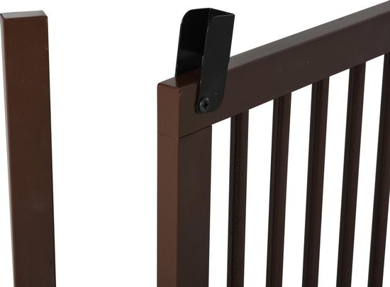 PawHut hondenhek, veilige barrière, grenenhout, eenvoudig te