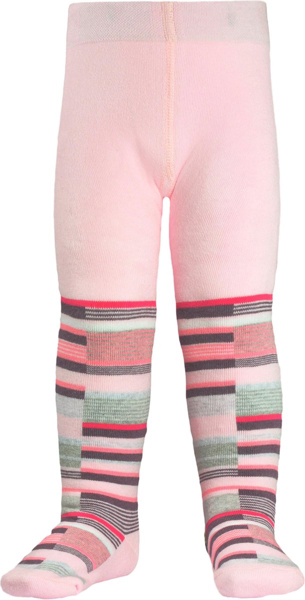 Warme Babymaillot (fleece binnenkant), gestreept, roze | Maat 80-86 (0-12 mnd)