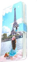 Huawei P30 Parijs Print Portemonnee Wallet Case -TPU  hoesje met pasjes Flip Cover - Boek  beschermend Telefoonhoesje