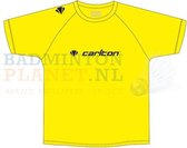 CARLTON T-Shirt Badminton Tennis Geel maat XS