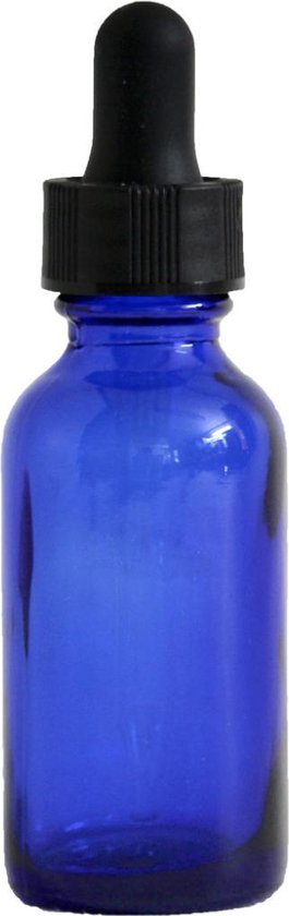 Flacon pipette en verre bleu foncé 30 ml - Aromathérapie