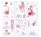 decoratieve stickers | washi stickers | waterverf -  figuren | 10 cm x 15 cm