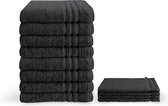 Byrklund Handdoeken set - Bath Basics - 12-delig - 8x 50x100 + 4x 16x21 - 100% katoen - Zwart