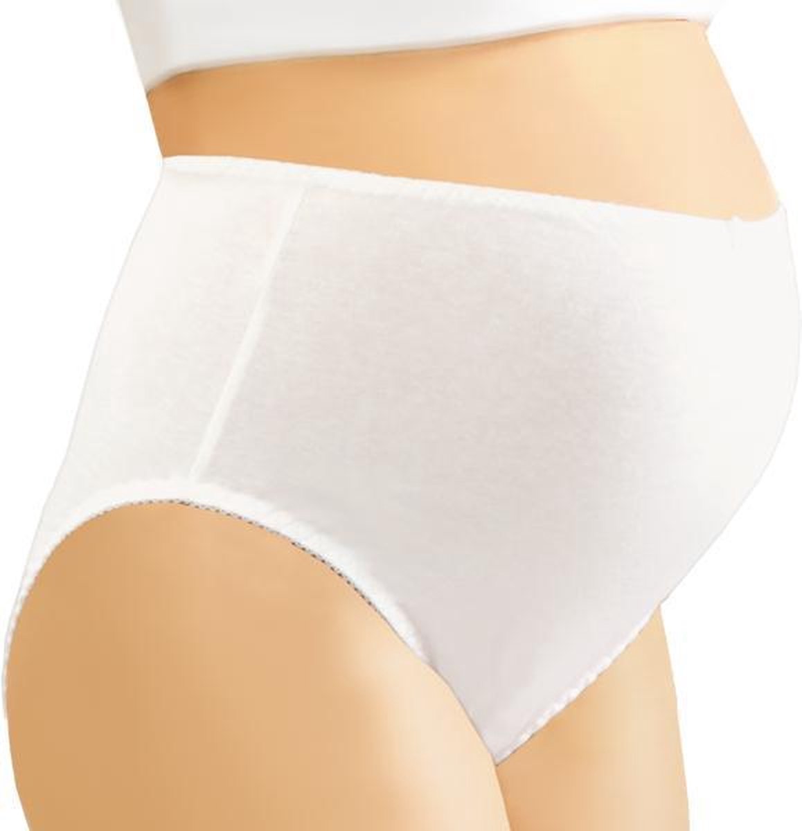 Slip voor aanstaande moeders - hoge taille - katoen - WIT / XL-made in EU