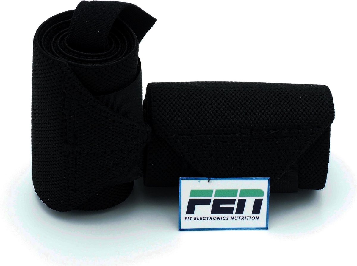Fen Weightlifting Straps zwart â€“ wrist straps â€“ one size â€“ geschikt voor crossfit, weightlifting en powerlifting