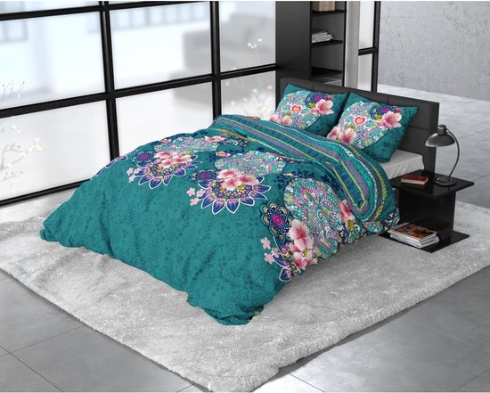 Day Dream Dorien - Dekbedovertrek - Lits-jumeaux - 240x200/220 cm - Blauw | Leen Bakker