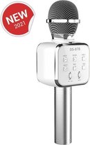 Sendo Karaoke Microfoon - Karaoke Set - Draadloos - Bluetooth  - Magische Stemvervormer - Voor de gezelligste feestjes - Zilver