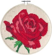 LST3.005 Long Stitch Rose Rouge - 6 '' rond