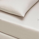 Linens - Basic Hoeslakenset (laken + 2 kussenslopen) 160x200 cm - Sand - %100 Cotton