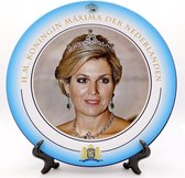 Exclusief bord Koningin Máxima inclusief GRATIS setje met 15 koninklijke kaarten
