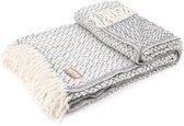 Manifattura Lombarda - Plaid - Woondeken - 185 x 140 - Tricot Grigio - Grijs/Wit