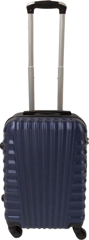 Handbagage koffer 55cm 4 wielen trolley - Blauw | bol.com